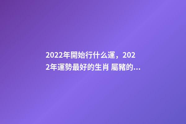2022年開始行什么運，2022年運勢最好的生肖 屬豬的山頭火命好不好,屬豬山頭火財運如何？-第1張-觀點-玄機派